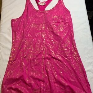 OP Hot Pink Tank Top with Gold Foil